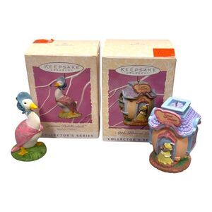 Hallmark Keepsake Ornament 1997 Spring Sweet Shoppe & Jemima Puddle Duck NEW LOT